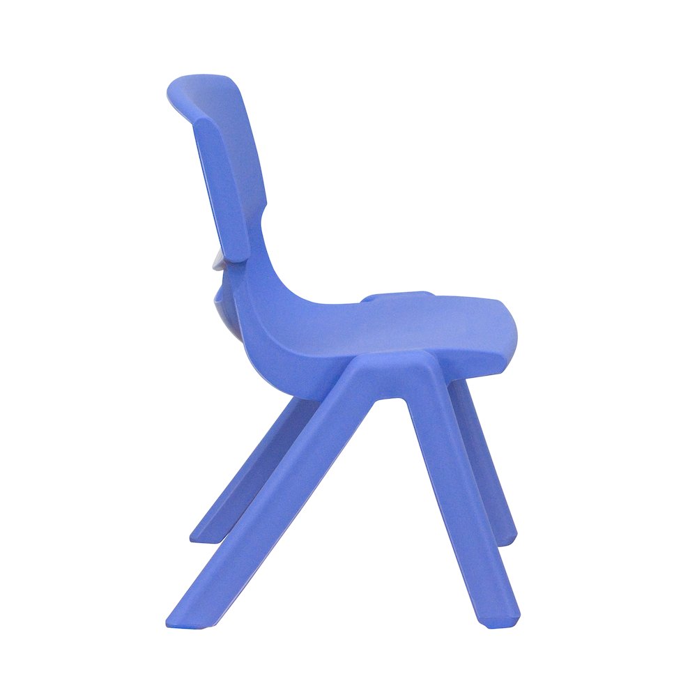 23.625''W x 47.25''L Blue Plastic Height Activity Table Set with 6 Chairs. Picture 7