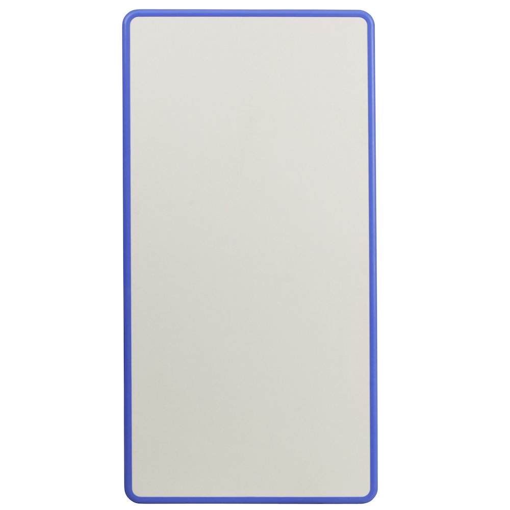 23.625''W x 47.25''L Blue Plastic Height Adjustable Activity Table with Grey Top. Picture 10