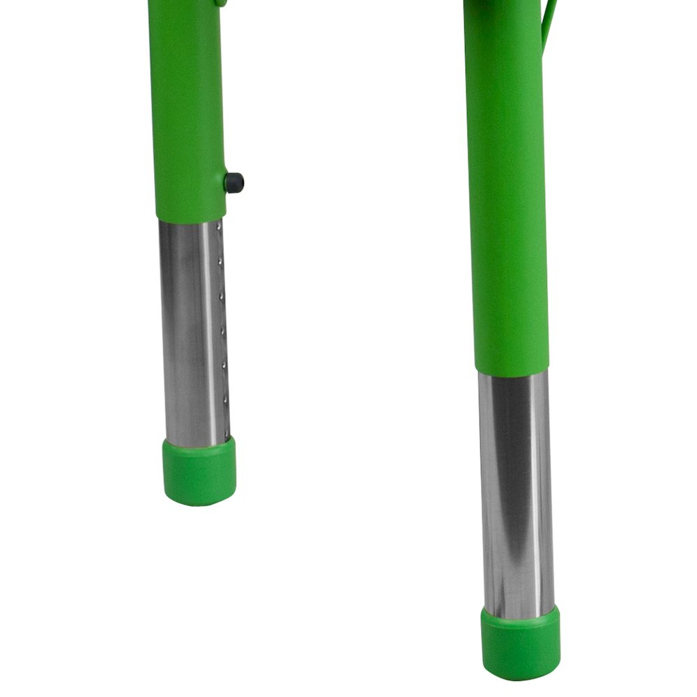 23.625''W x 47.25''L Green Plastic Height Activity Table with Grey Top. Picture 11