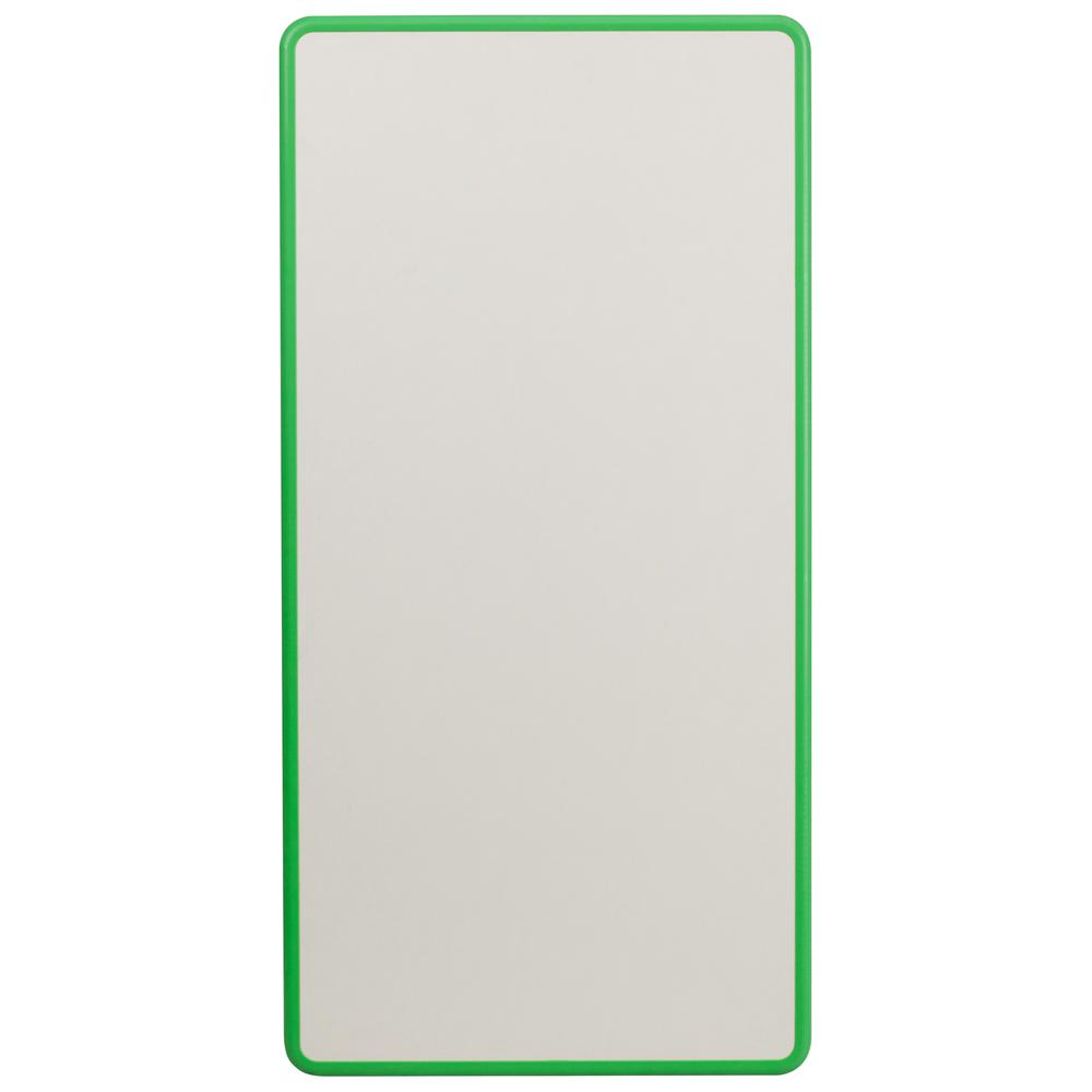 23.625''W x 47.25''L Rectangular Green Plastic Height Adjustable Activity Table with Grey Top. Picture 2