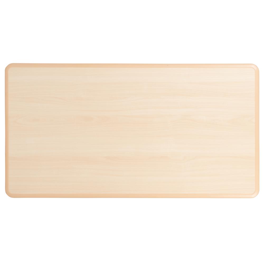 23.625"W x 47.25"L Rectangular Natural Plastic Height Adjustable Activity Table. Picture 4