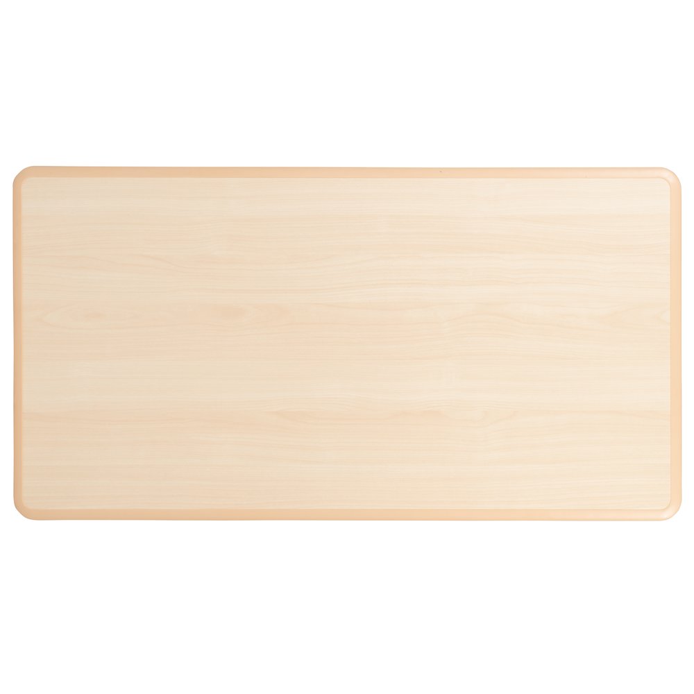 23.625"W x 47.25"L Rectangular Natural Plastic Height Adjustable Activity Table. Picture 11