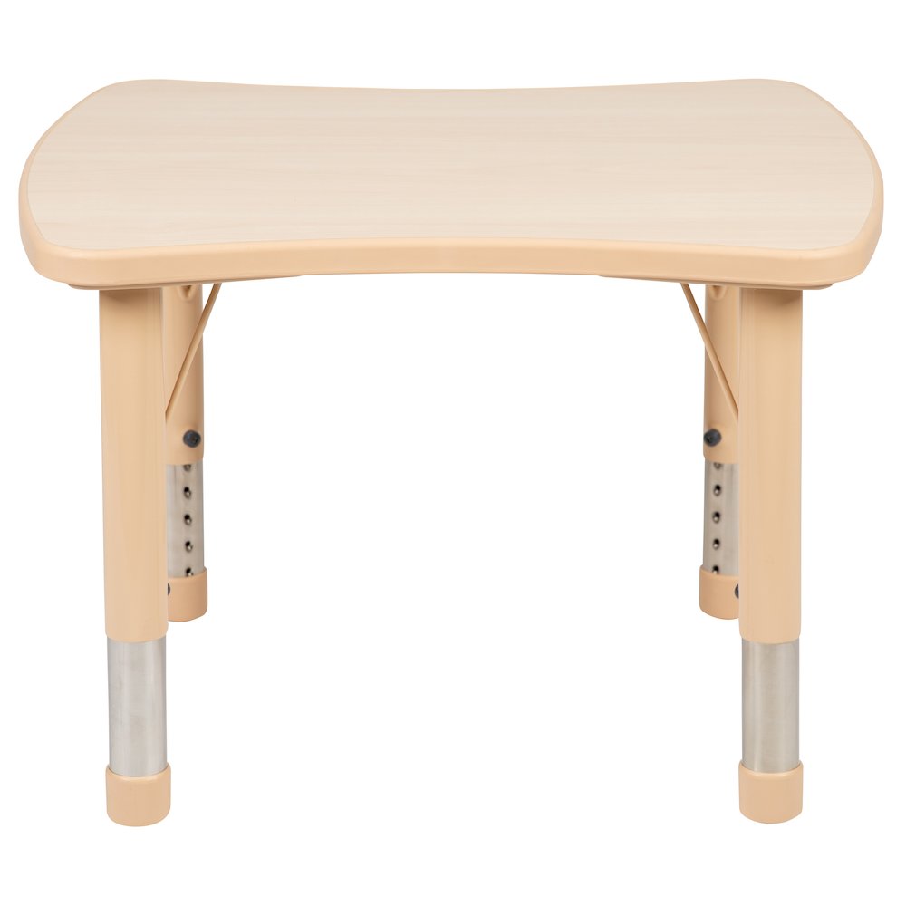 21.875"W x 26.625"L Rectangular Natural Plastic Height Adjustable Activity Table. Picture 7