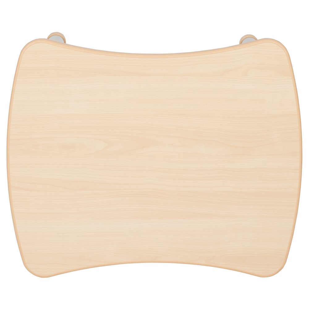 21.875"W x 26.625"L Rectangular Natural Plastic Height Adjustable Activity Table. Picture 8