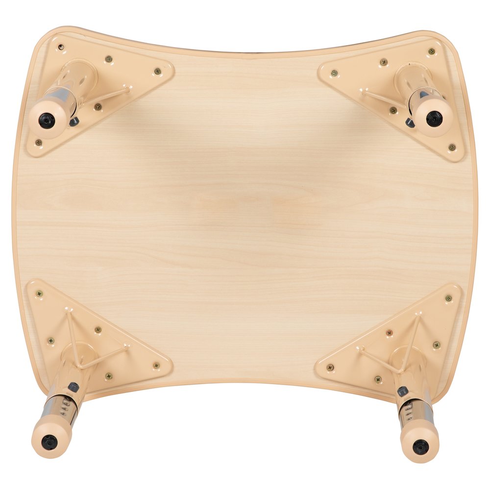 21.875"W x 26.625"L Rectangular Natural Plastic Height Adjustable Activity Table. Picture 9