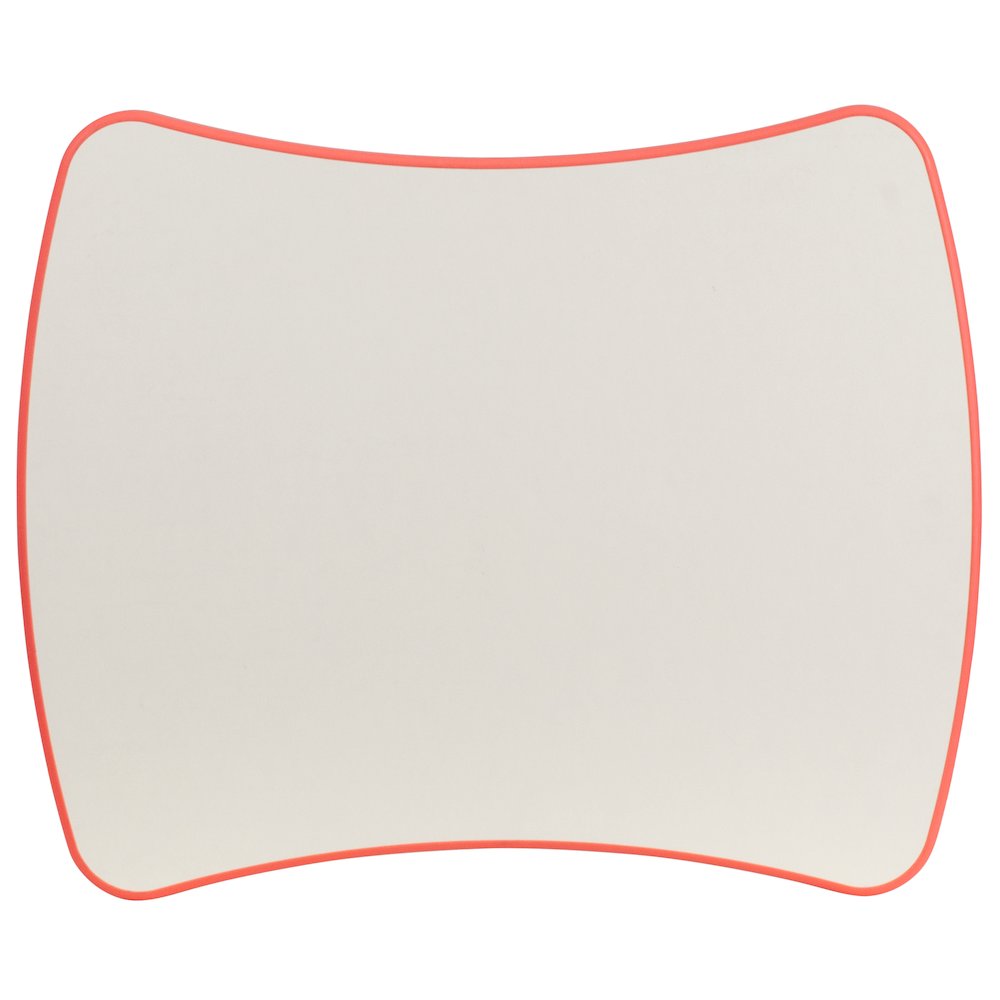 21.875''W x 26.625''L Red Plastic Height Adjustable Activity Table with Grey Top. Picture 6