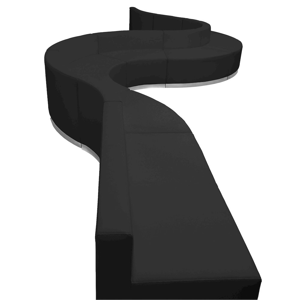 Black-LeatherSoft Reception Configuration, 9 Pieces. Picture 1