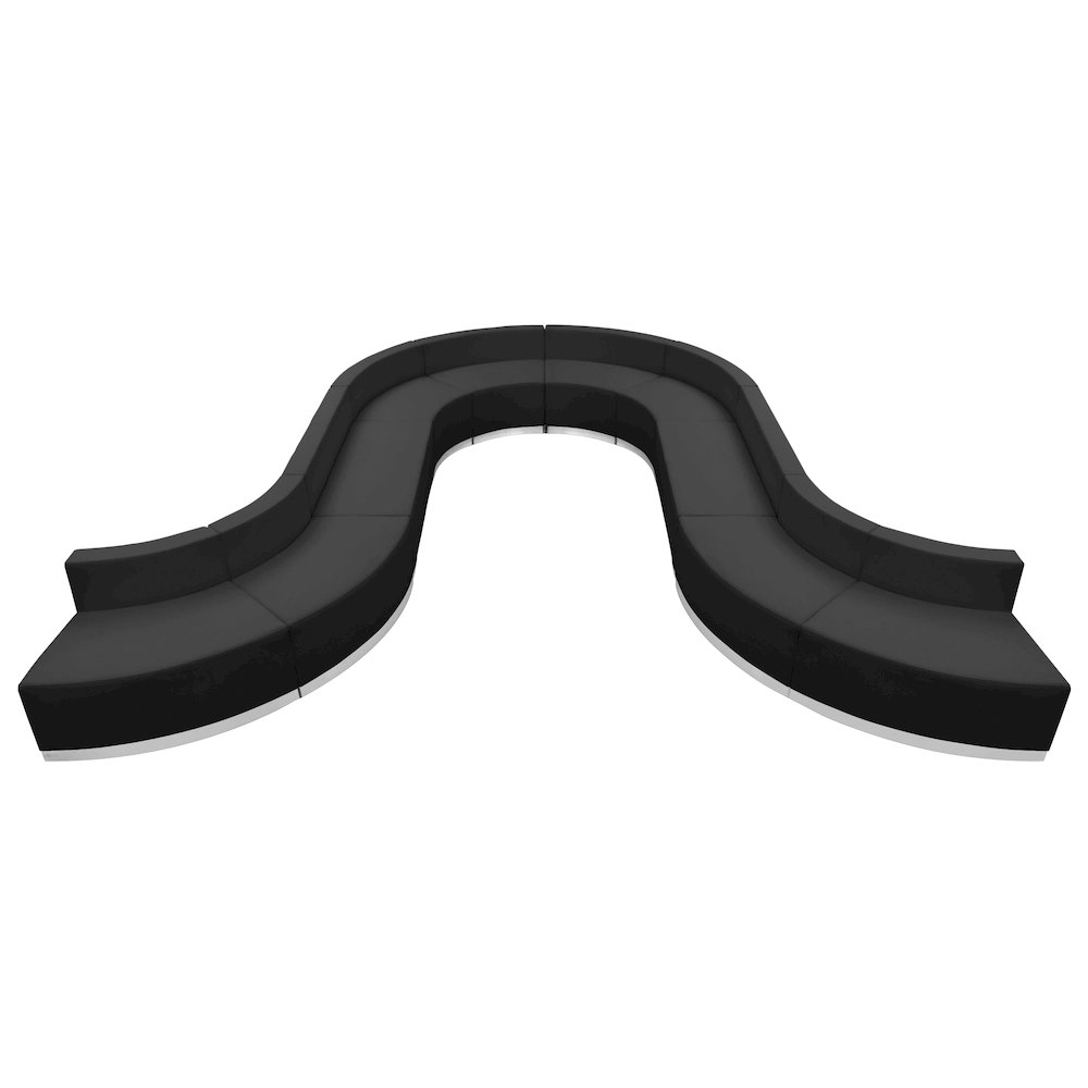 Black LeatherSoft Reception Configuration, 10 Pieces. Picture 1