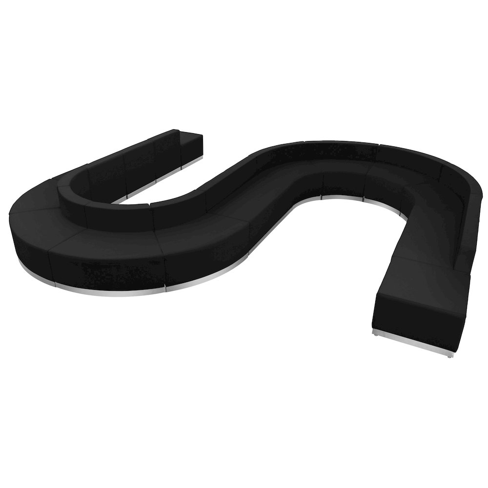 Black LeatherSoft Reception Configuration, 15 Pieces. Picture 1