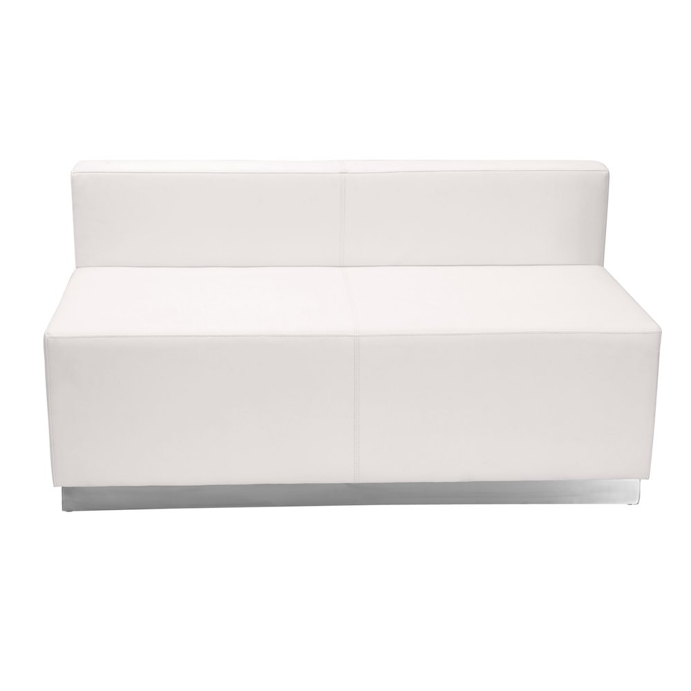 Alon Melrose White LeatherSoft Reception Configuration, 5 Pieces. Picture 5