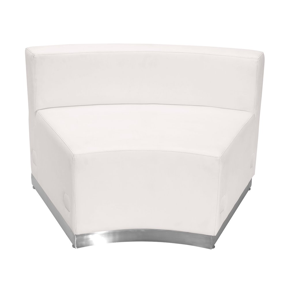Alon Melrose White LeatherSoft Reception Configuration, 4 Pieces. Picture 4