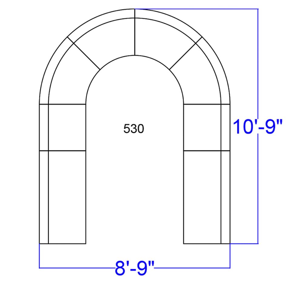 Alon Melrose White LeatherSoft Reception Configuration, 8 Pieces. Picture 2