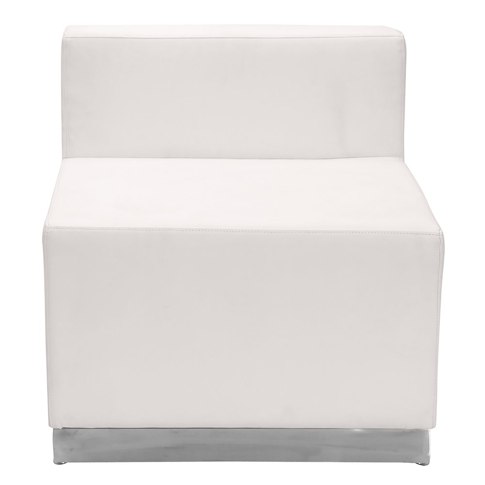 Alon Melrose White LeatherSoft Reception Configuration, 8 Pieces. Picture 3