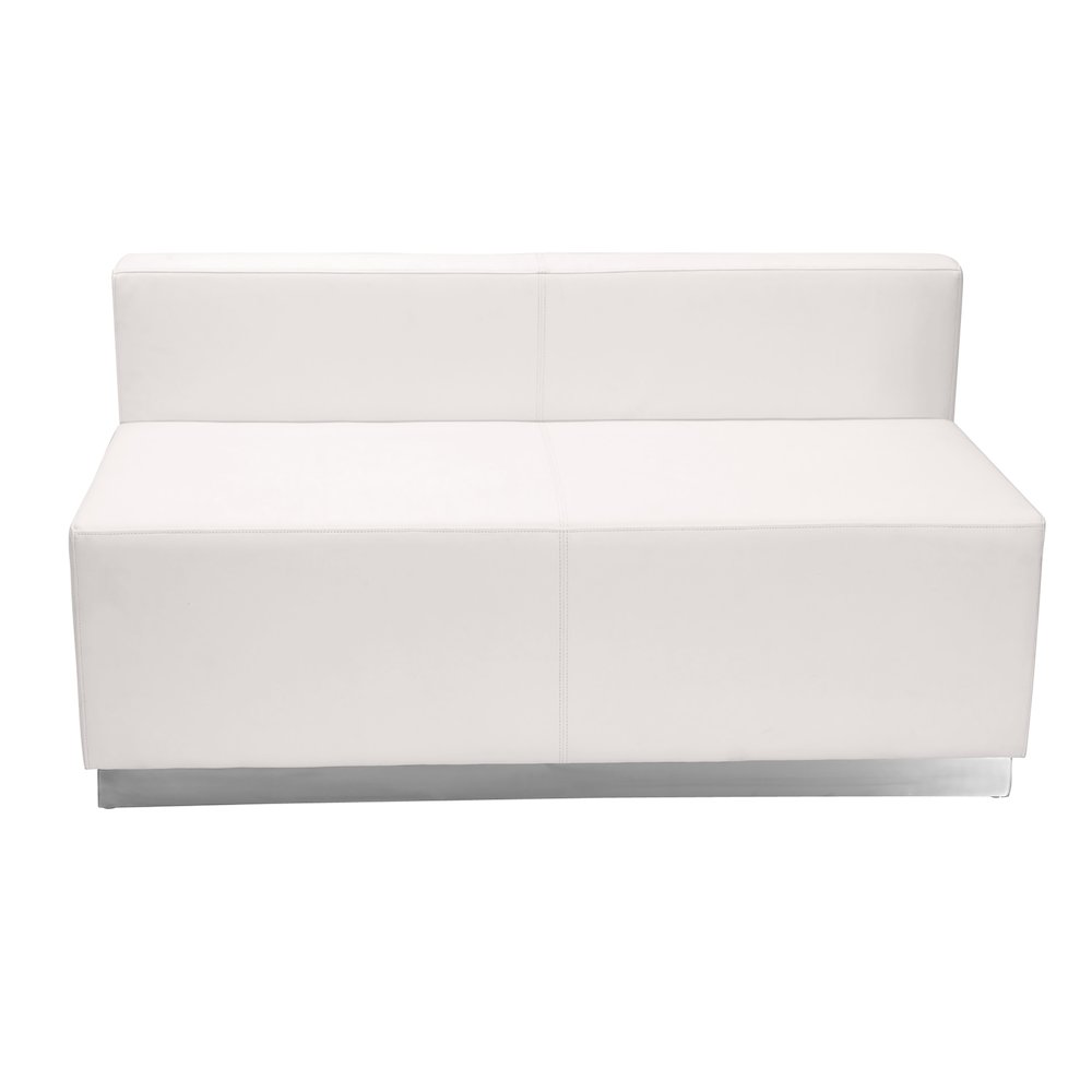 Alon Melrose White LeatherSoft Reception Configuration, 8 Pieces. Picture 4
