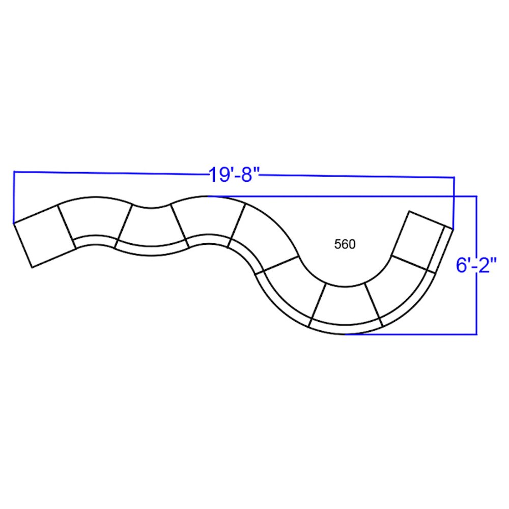 Alon Black LeatherSoft Reception Configuration, 9 Pieces. Picture 3