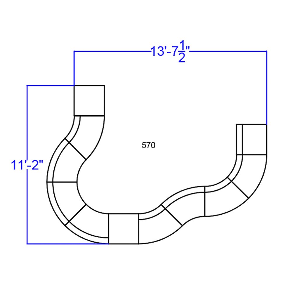 Alon Black LeatherSoft Reception Configuration, 11 Pieces. Picture 3