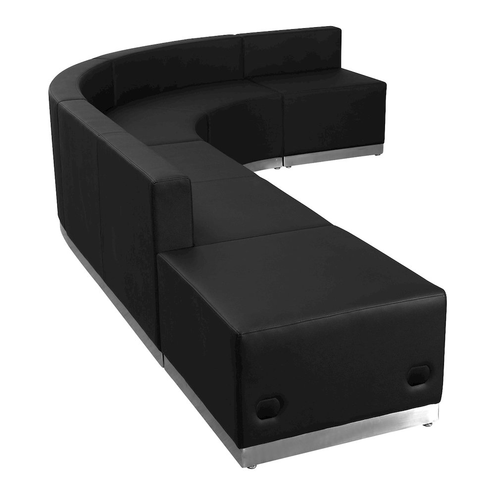 Alon Black LeatherSoft Reception Configuration, 5 Pieces. Picture 1