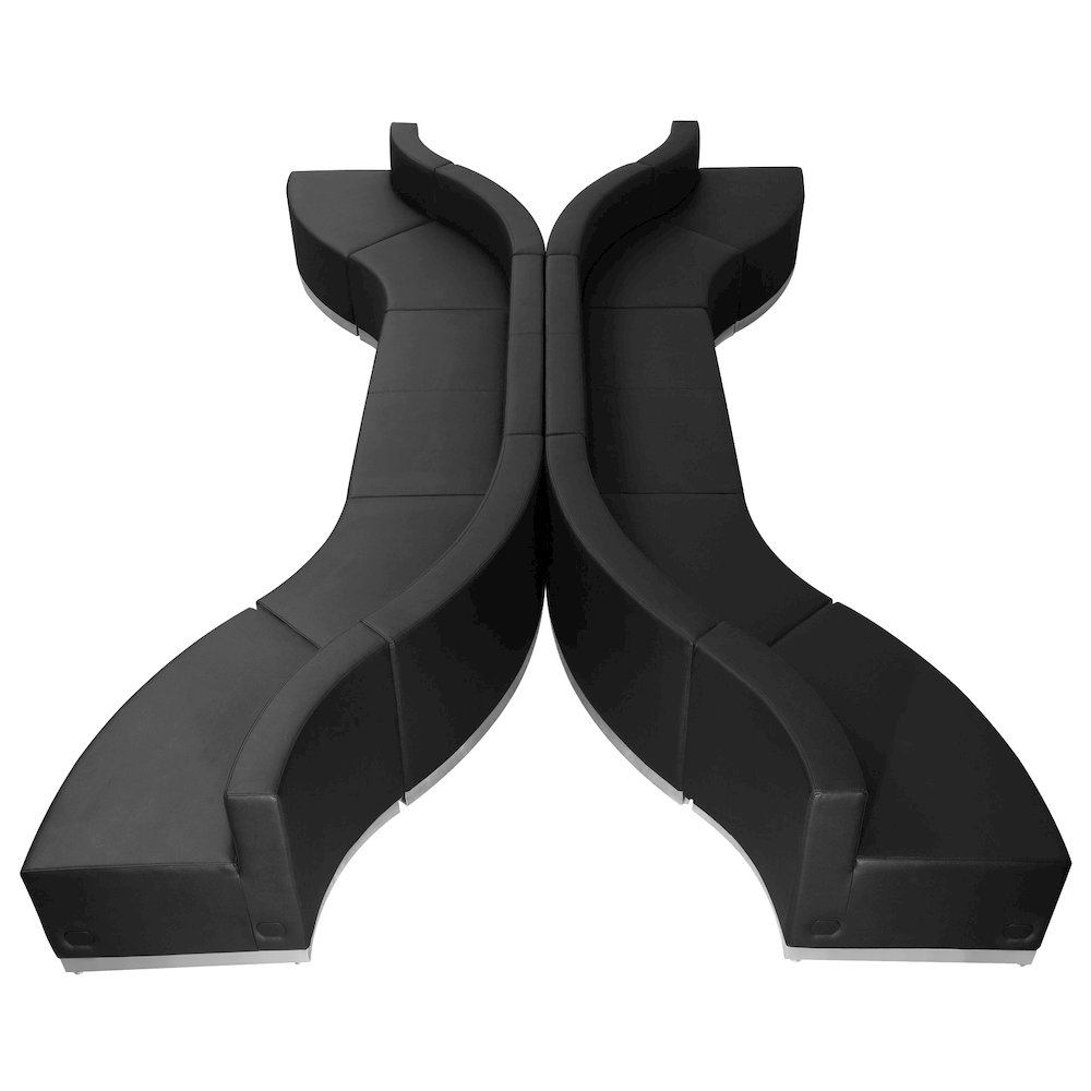 Black LeatherSoft Reception Configuration, 6 Pieces. Picture 1