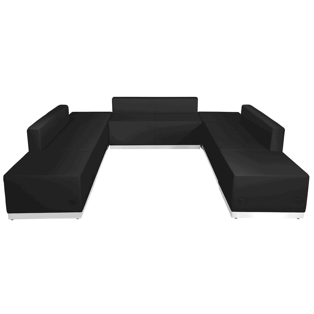 Alon Black LeatherSoft Reception Configuration, 7 Pieces. Picture 6