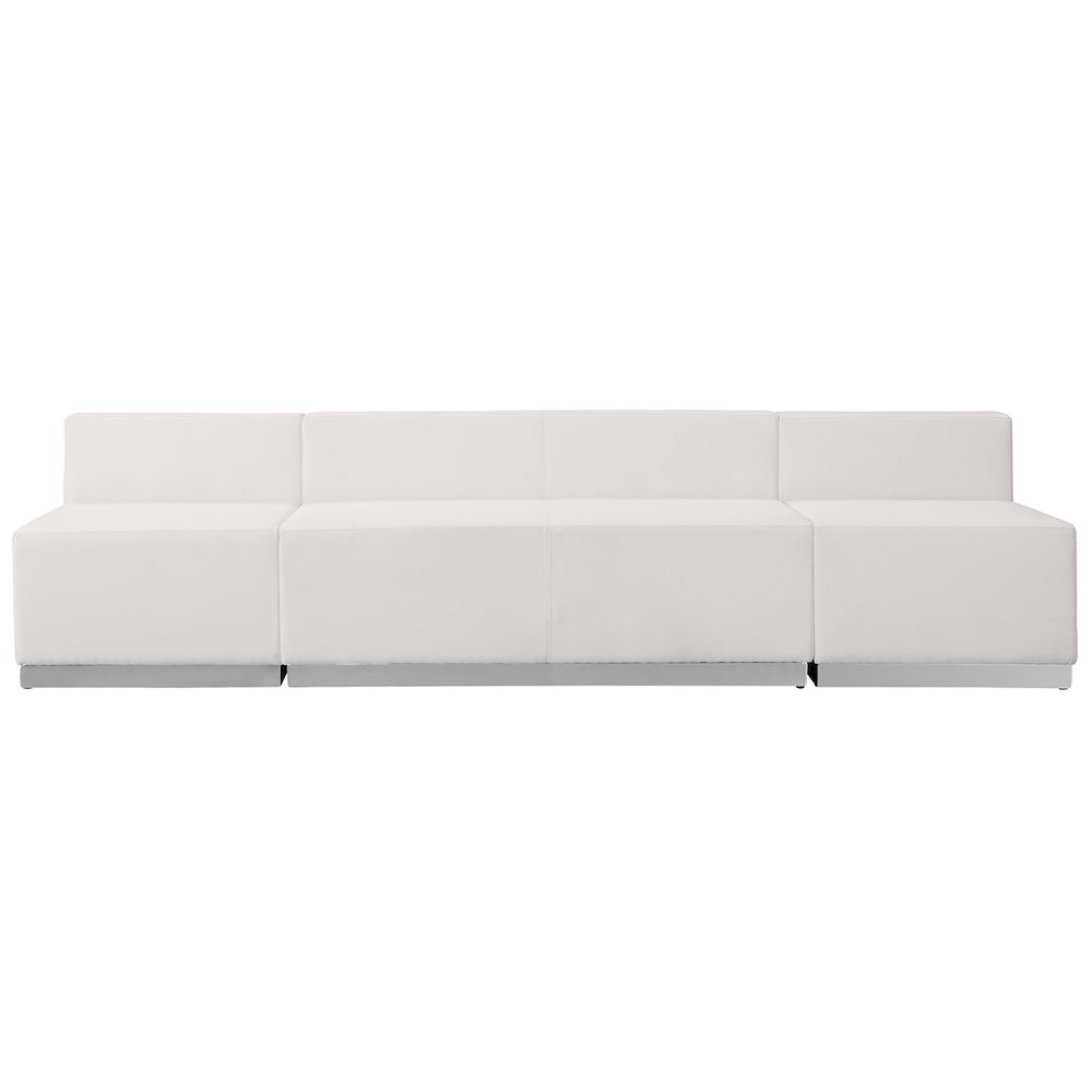 Alon Melrose White LeatherSoft Reception Configuration, 3 Pieces. Picture 6