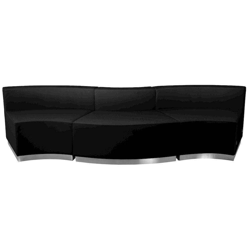 Black LeatherSoft Sofa & Chair Set. Picture 5