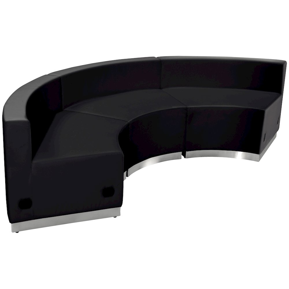Alon Black LeatherSoft Reception Configuration, 3 Pieces. Picture 1