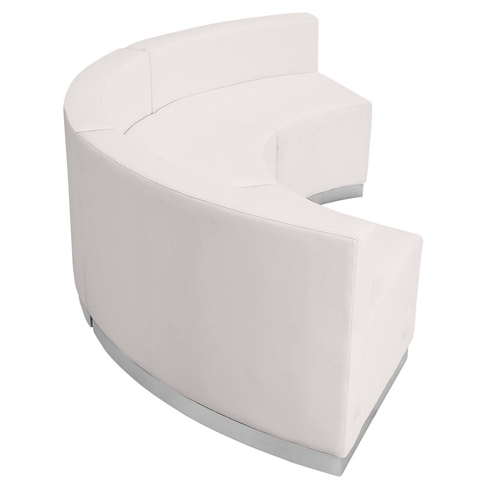 Alon Melrose White LeatherSoft Reception Configuration, 3 Pieces. Picture 5