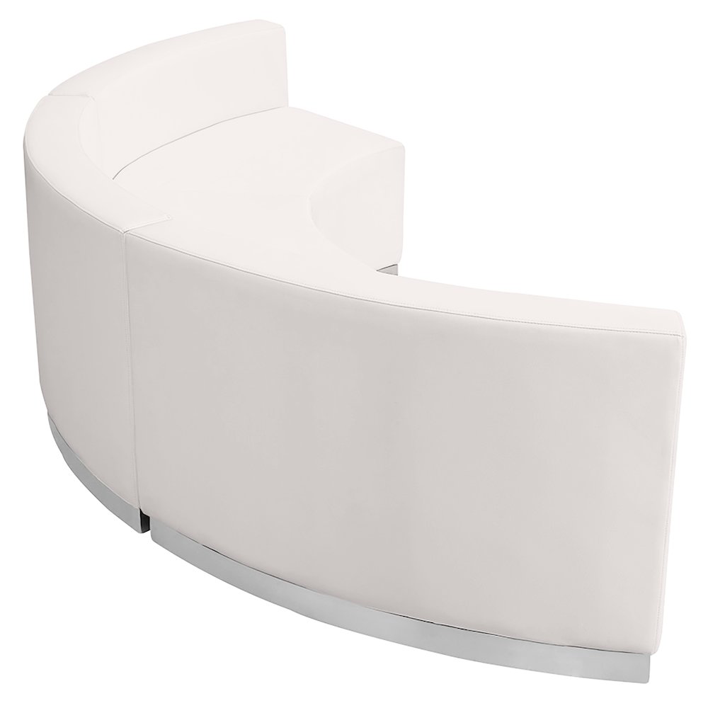 Alon Melrose White LeatherSoft Reception Configuration, 3 Pieces. Picture 3