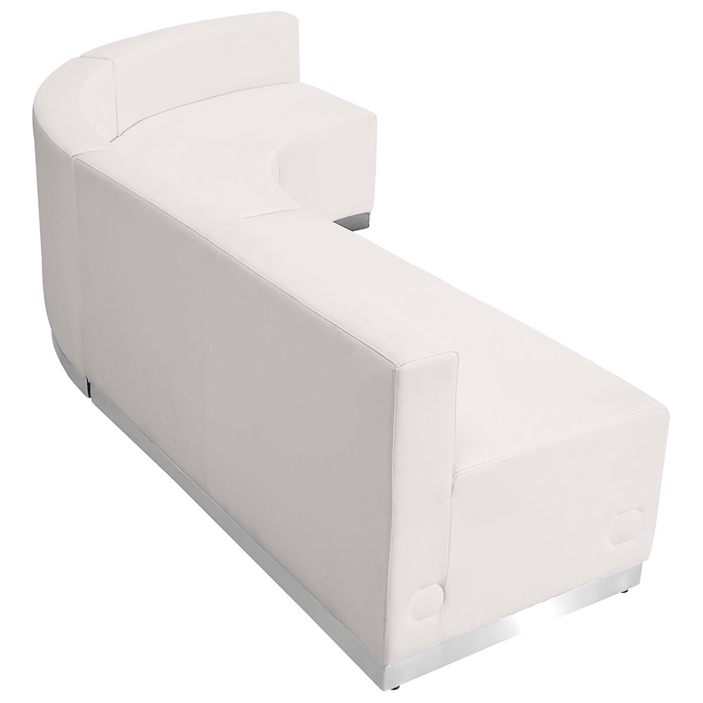 Alon Melrose White LeatherSoft Reception Configuration, 3 Pieces. Picture 3