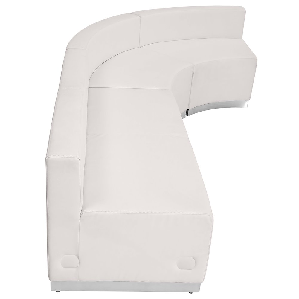 Alon Melrose White LeatherSoft Reception Configuration, 3 Pieces. Picture 6