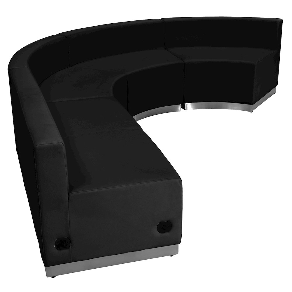 Alon Black LeatherSoft Reception Configuration, 4 Pieces. Picture 5