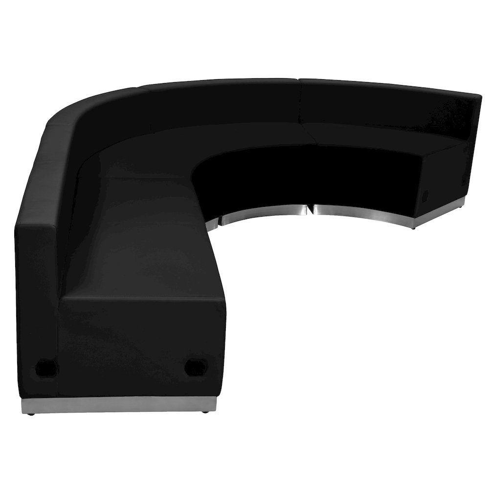 Alon Black LeatherSoft Reception Configuration, 4 Pieces. Picture 6