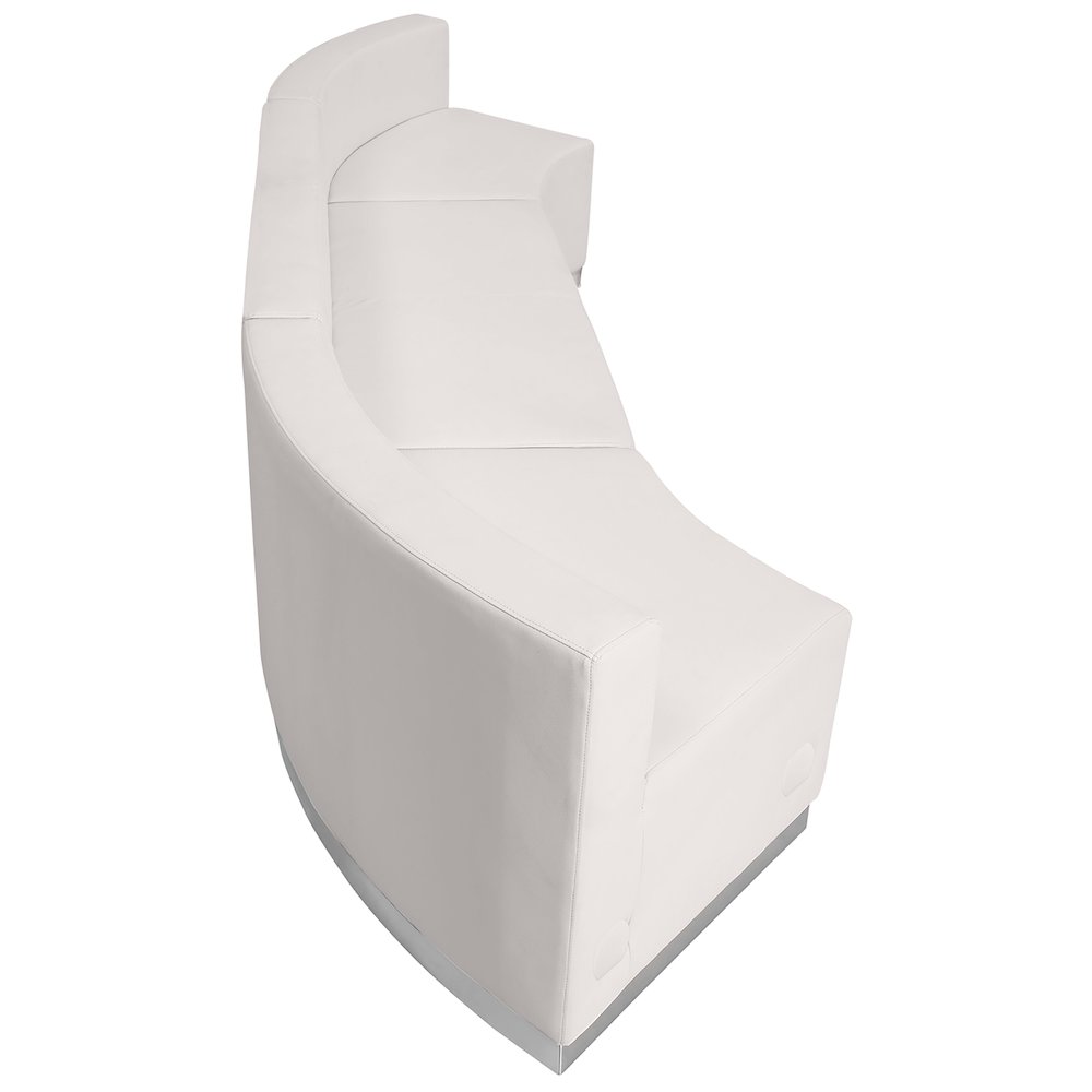 Alon Melrose White LeatherSoft Reception Configuration, 3 Pieces. Picture 5