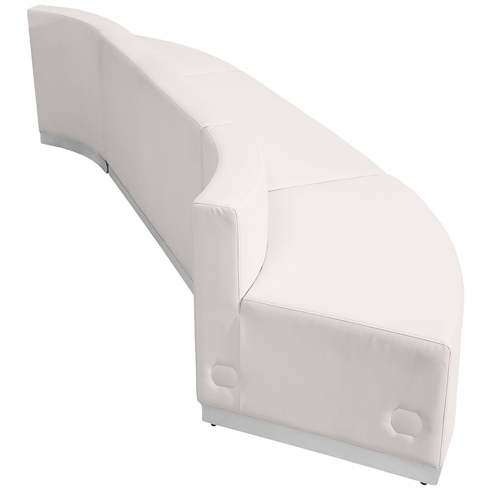 Alon Melrose White LeatherSoft Reception Configuration, 3 Pieces. Picture 6