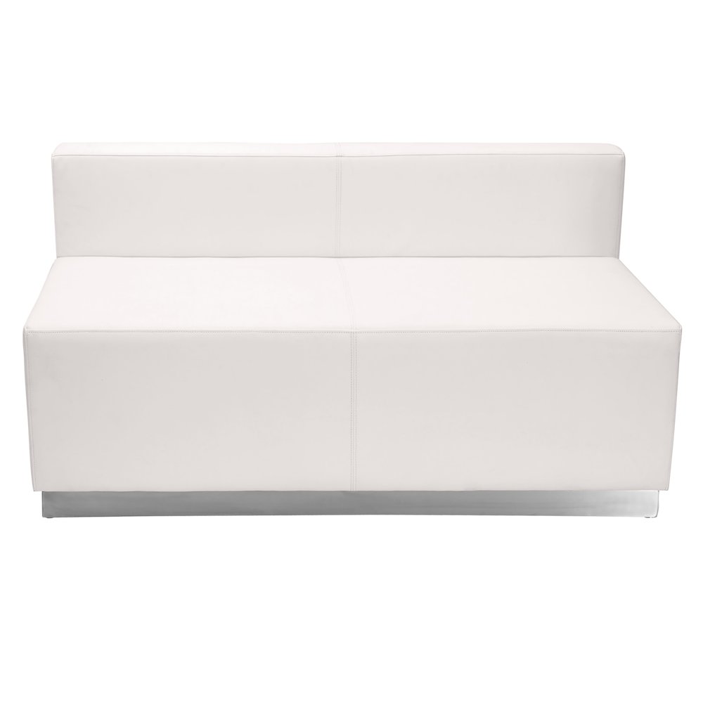 Alon Melrose White LeatherSoft Reception Configuration, 3 Pieces. Picture 4