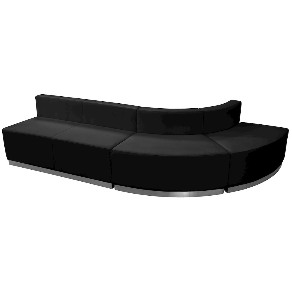 Alon Black LeatherSoft Reception Configuration, 3 Pieces. Picture 1