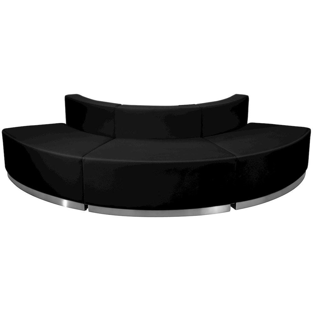Alon Black LeatherSoft Reception Configuration, 3 Pieces. Picture 1