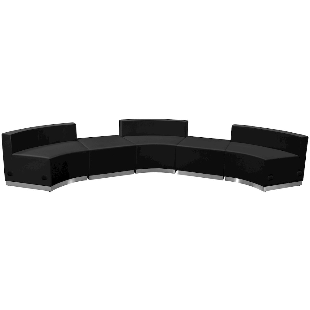 Alon Black LeatherSoft Reception Configuration, 5 Pieces. Picture 6