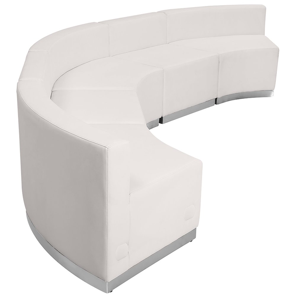 Alon Melrose White LeatherSoft Reception Configuration, 5 Pieces. Picture 5