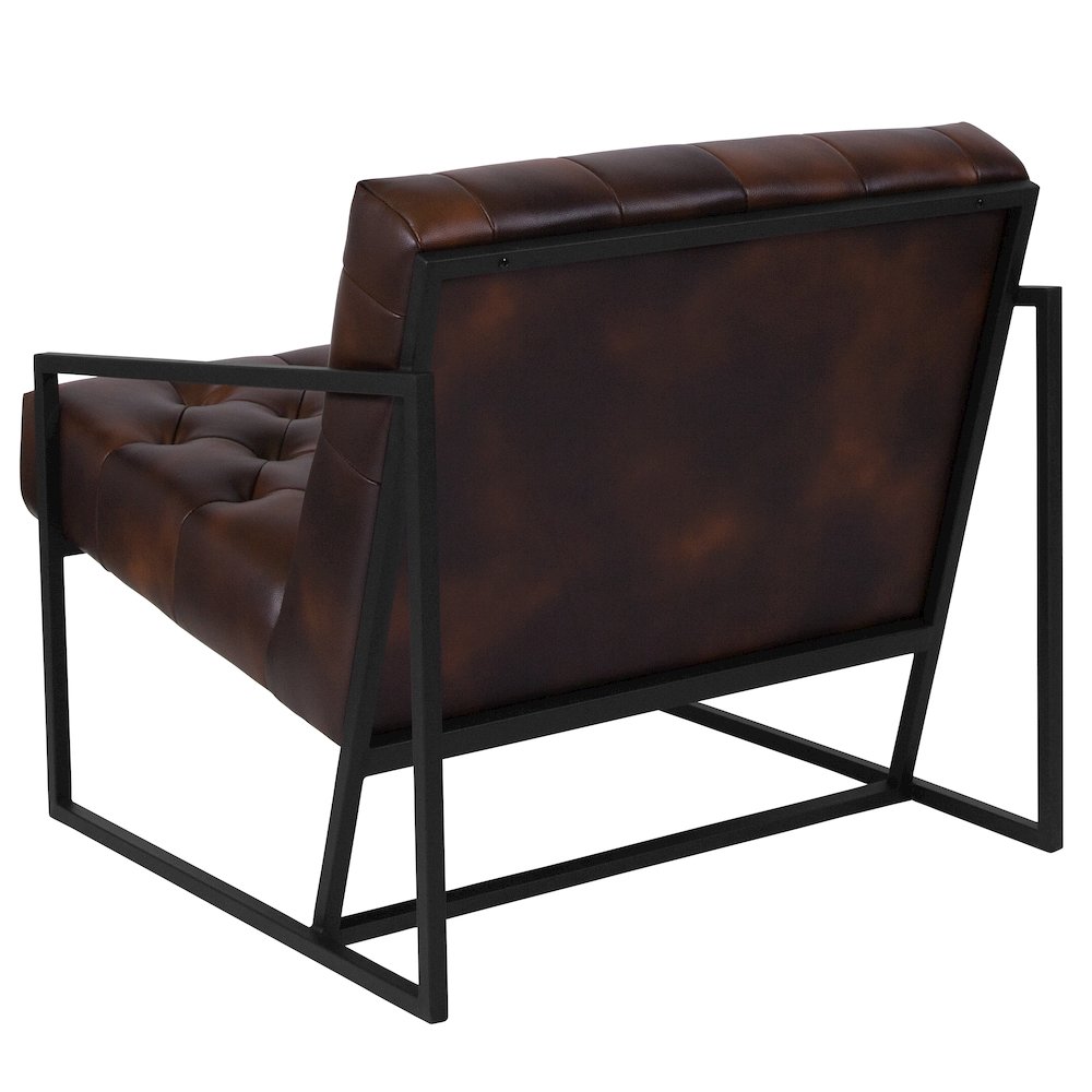 Madison Bomber Jacket LeatherSoft Tufted Lounge Chair. Picture 11