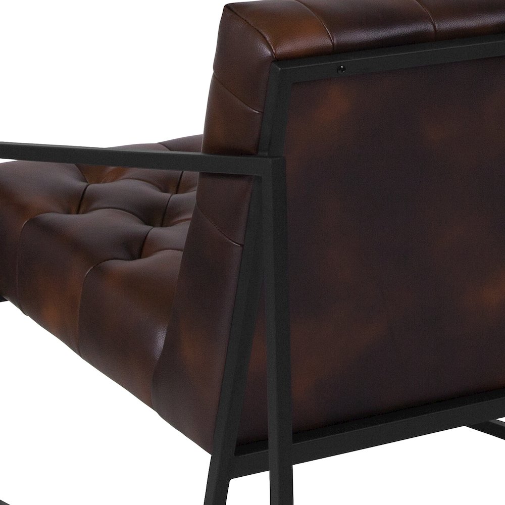 Madison Bomber Jacket LeatherSoft Tufted Lounge Chair. Picture 15