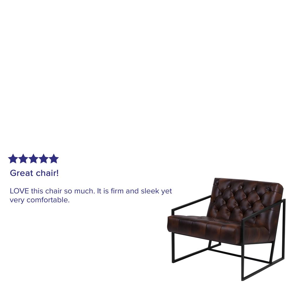 Bomber Jacket LeatherSoft Tufted Lounge Chair. Picture 5