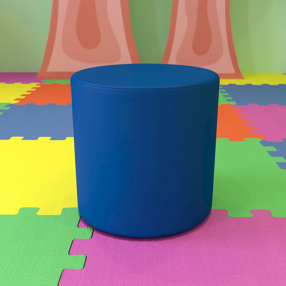 Soft Seating Circle for Classrooms and Common Spaces - 18" Seat Height (Blue). Picture 3
