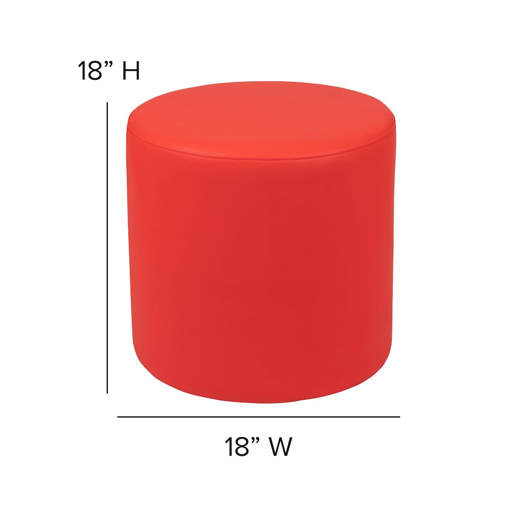 Soft Seating Circle for Classrooms and Common Spaces - 18" Seat Height (Red). Picture 6