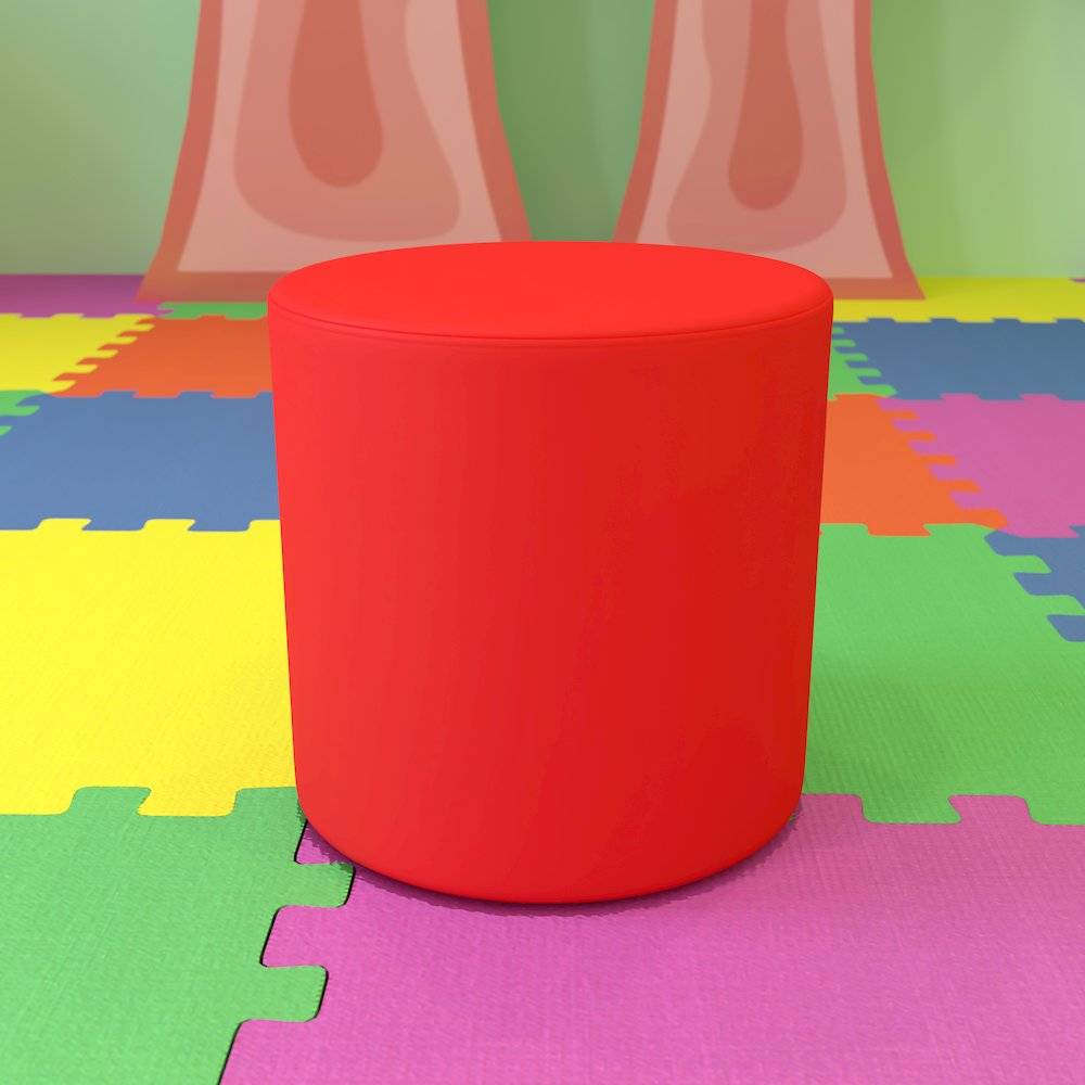 Soft Seating Circle for Classrooms and Common Spaces - 18" Seat Height (Red). Picture 3