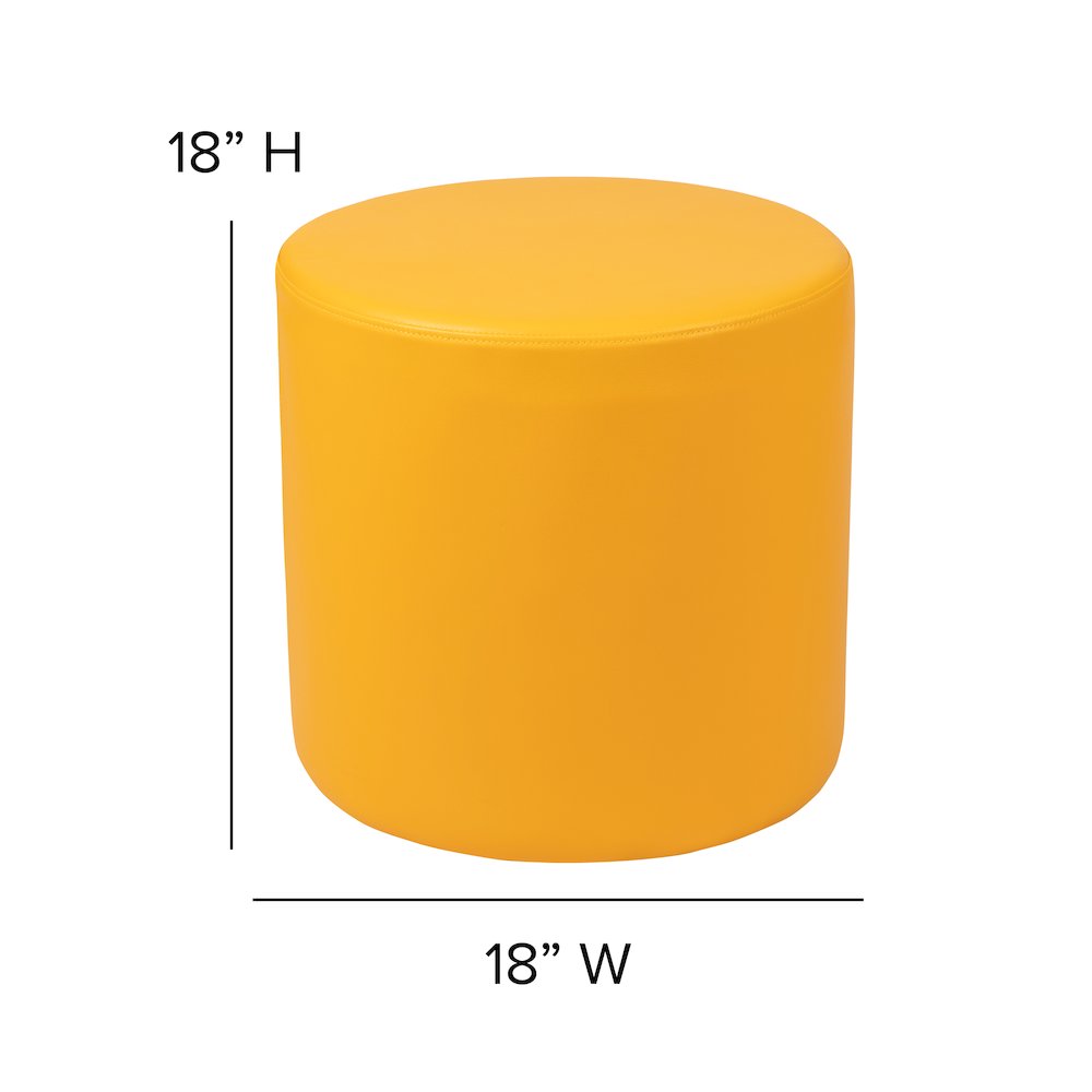 Soft Seating Circle for Classrooms and Common Spaces - 18" Seat Height (Yellow). Picture 6