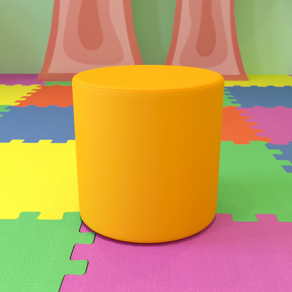 Soft Seating Circle for Classrooms and Common Spaces - 18" Seat Height (Yellow). Picture 3