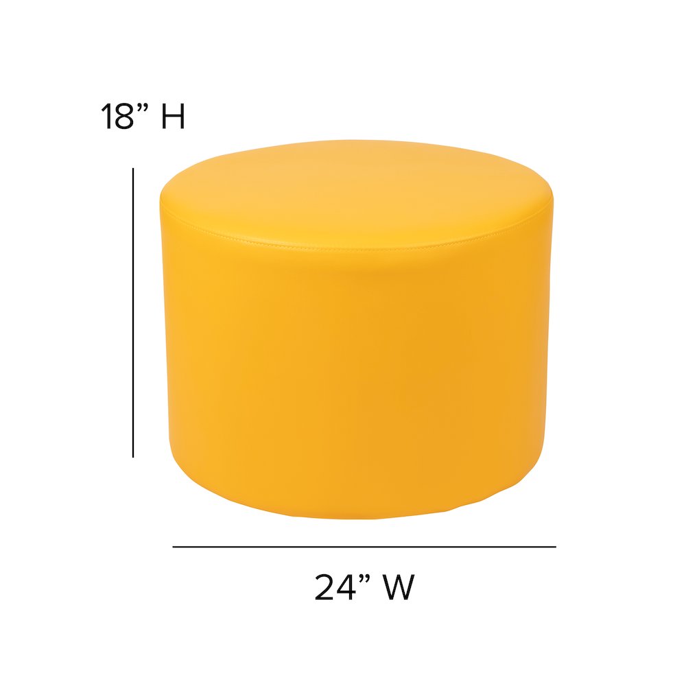 Large Soft Seating Circle for Classrooms and Common Spaces - Yellow. Picture 6