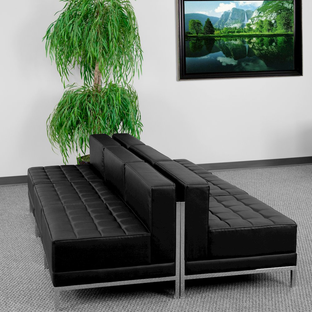 Imagination Black LeatherSoft Lounge Set, 6 Pieces. Picture 2