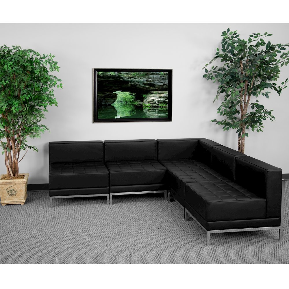 Imagination Black LeatherSoft Sectional Configuration, 5 Pieces. Picture 2